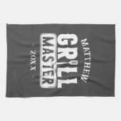 GRILLEN Grill Master Personalisiert Bester Vater V Geschirrtuch (Horizontal)