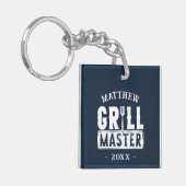 GRILLEN Grill Master Personalisiert Bester Vater V Schlüsselanhänger (Vorderseite links)
