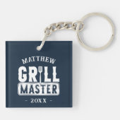 GRILLEN Grill Master Personalisiert Bester Vater V Schlüsselanhänger (Rückseite)