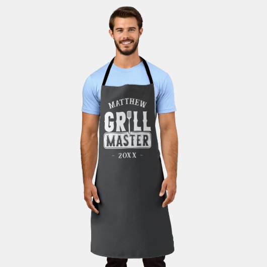 GRILLEN Grill Master Personalisiert Bester Vater V Schürze (Getragen)
