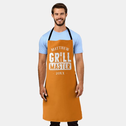 GRILLEN Grill Master Personalisiert Bester Vater V Schürze (Getragen)