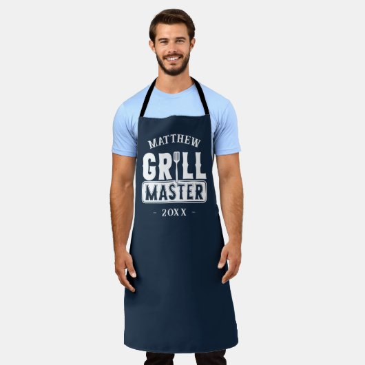 GRILLEN Grill Master Personalisiert Bester Vater V Schürze (Getragen)