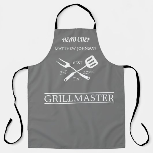GRILLEN Grill Master Personalisiert Bester Vater V Schürze (Vorderseite)