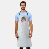 GRILLEN Grill Master Rustic White Brick Wall Mens Schürze (Getragen)