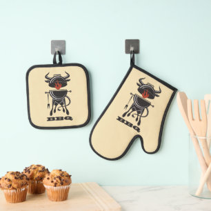 GRILLEN Grill Ofenhandschuh & Topflappen-Set