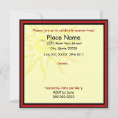 Grillen Grill Picnic Einladung (Rückseite)