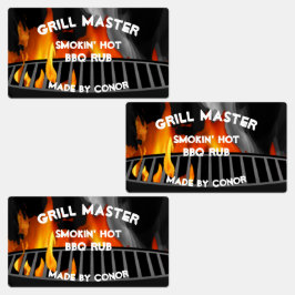 GRILLEN Grill Rub Smokin Hot 2,6 x 1,5" Labels Etiketten