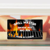 GRILLEN Grill Rub Smokin Hot 2,6 x 1,5" Labels Etiketten (Befestigt)