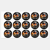 GRILLEN Grill Sauce Smokin Hot Circle Labels Etiketten (Blatt)