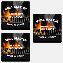 GRILLEN Grill Sauce Smokin Hot Square Labels Etiketten