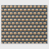 Grillen Grilled Hamburger Feinschmecker Geschenkpapier (Flach)