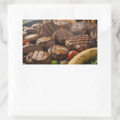 GRILLEN Grilled Steak Rechteckiger Aufkleber (Tasche)