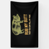 GRILLEN| GRILLEN Grill Pig Funny Schweinefleisch-I Banner (Vertikal)