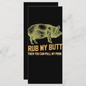 GRILLEN| GRILLEN Grill Pig Funny Schweinefleisch-I Menükarte (Vorne/Hinten)