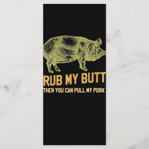 GRILLEN  GRILLEN Grill Pig Funny Schweinefleisch-I Menükarte