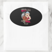 GRILLEN|GRILLEN Grillmaster As Hintern Rubbed & Po Ovaler Aufkleber (Tasche)