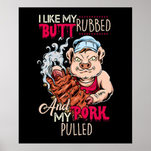 GRILLEN GRILLEN Grillmaster As Hintern Rubbed & Po Poster