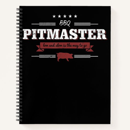 Grillen | GRILLEN Pitmaster niedrig und langsam is Notizblock (Vorderseite)
