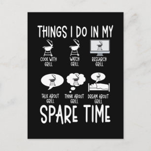 GRILLEN Grillen Spaß Grill Fleisch Lover Postkarte