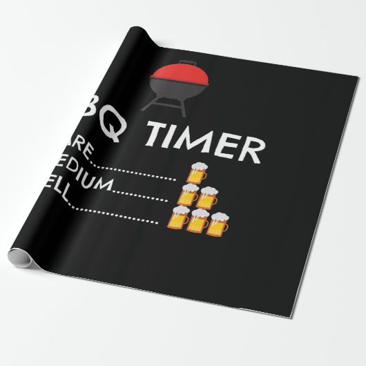 GRILLEN|GRILLEN Timer Barbecue Funny Grill Grillge Geschenkpapier (Ungerollt)