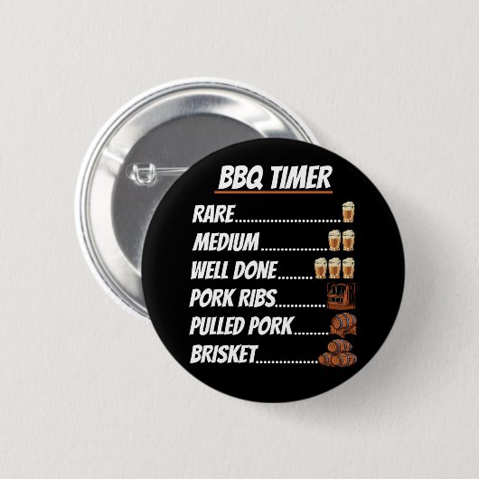 Grillen Grillen Timer Rare Medium Gut Fertig Schwe Button (Vorne & Hinten)