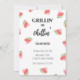 Grillen Grillin and Chillin' Watermelon Einladung