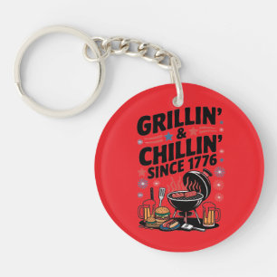 Grillen "Grillin' & Chillin" seit 1776 Schlüsselanhänger