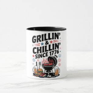 Grillen "Grillin' & Chillin" seit 1776 Tasse
