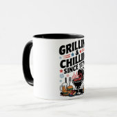 Grillen "Grillin' & Chillin" seit 1776 Tasse (Vorderseite Links)