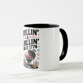 Grillen "Grillin' & Chillin" seit 1776 Tasse (VorderseiteRechts)
