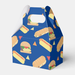 GRILLEN Hot Dog Burger Food Sandwich Party Blue Geschenkschachtel