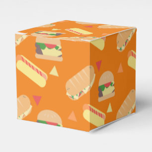 GRILLEN Hot Dog Burger Food Sandwich Party Orange Geschenkschachtel