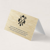 GRILLEN | Hühner | Rindfleisch | Holzkörner Visitenkarten (Rückseite)