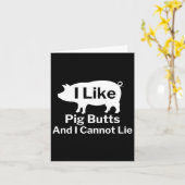 Grillen I mag Schweinefleisch Hintern und ich kann Karte (Gelbe Blume)