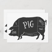 GRILLEN I mögen Schwein-Hintern und ich kann nicht Einladung (Vorne/Hinten)