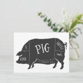 GRILLEN I mögen Schwein-Hintern und ich kann nicht Einladung (Stehend Vorderseite)