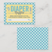 GRILLEN Icons Blue Karos Diaper Raffelkarte Begleitkarte (Vorne/Hinten)