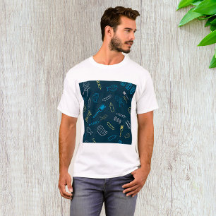 GRILLEN Icons Muster Grilltools Fleisch Lebensmitt T-Shirt