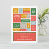 GRILLEN Ikonen-Einladung Einladung (Stehend Vorderseite)