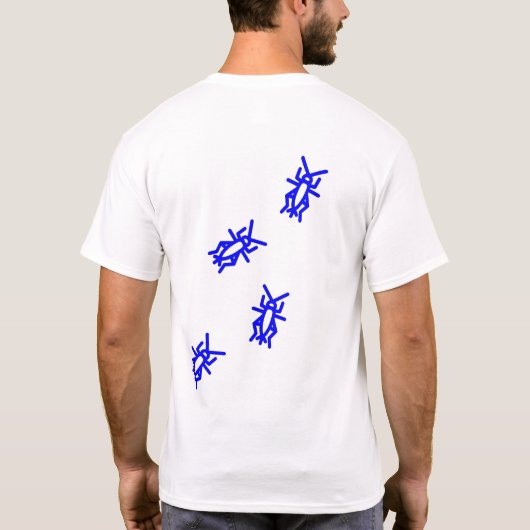 Grillen im Hintergrund T-Shirt (Rückseite)