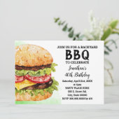 Grillen im Hinterhof Party Einladung (Stehend Vorderseite)