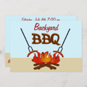 Grillen im Hinterhof Party Einladung zusammenbring (Vorne/Hinten)