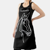 GRILLEN in Schwarz-Weiß-Pferde-Küche Schürze (InSitu)