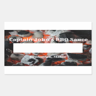 GRILLEN Inspiriertes Siegel Rechteckiger Aufkleber