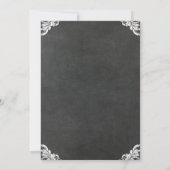 GRILLEN - JÄHRLICHES SCHWEINROSTCHALKBOARD RUSTIK EINLADUNG (Rückseite)