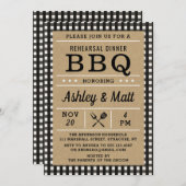 GRILLEN Karierte Probe Einladung (Vorne/Hinten)