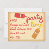 GRILLEN, Kinder-Party, Hunde usw. laden ein Einladung (Rückseite)