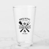 GRILLEN King Barbecue Personalisiert Glas (Vorderseite)
