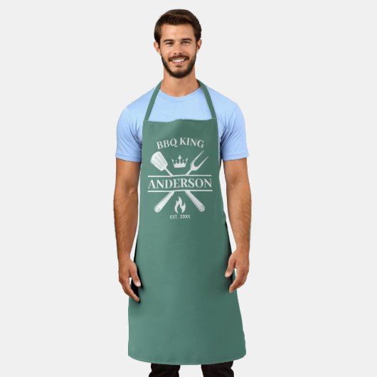 GRILLEN King Barbecue Personalisiert Schürze (Getragen)