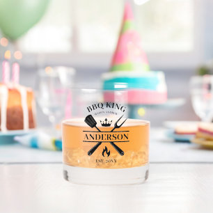 GRILLEN King Barbecue Personalisiert Whiskyglas